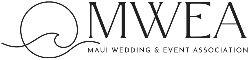 Logo for Maui Wedding & Event Association with the initials MWEA