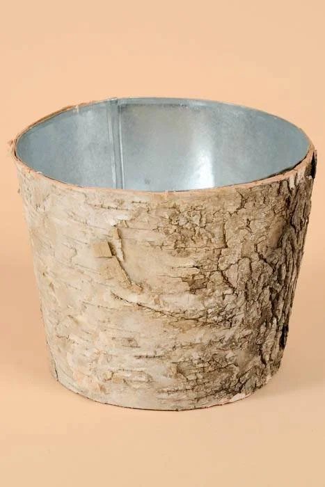 Birch Pot W/Zinc Natural