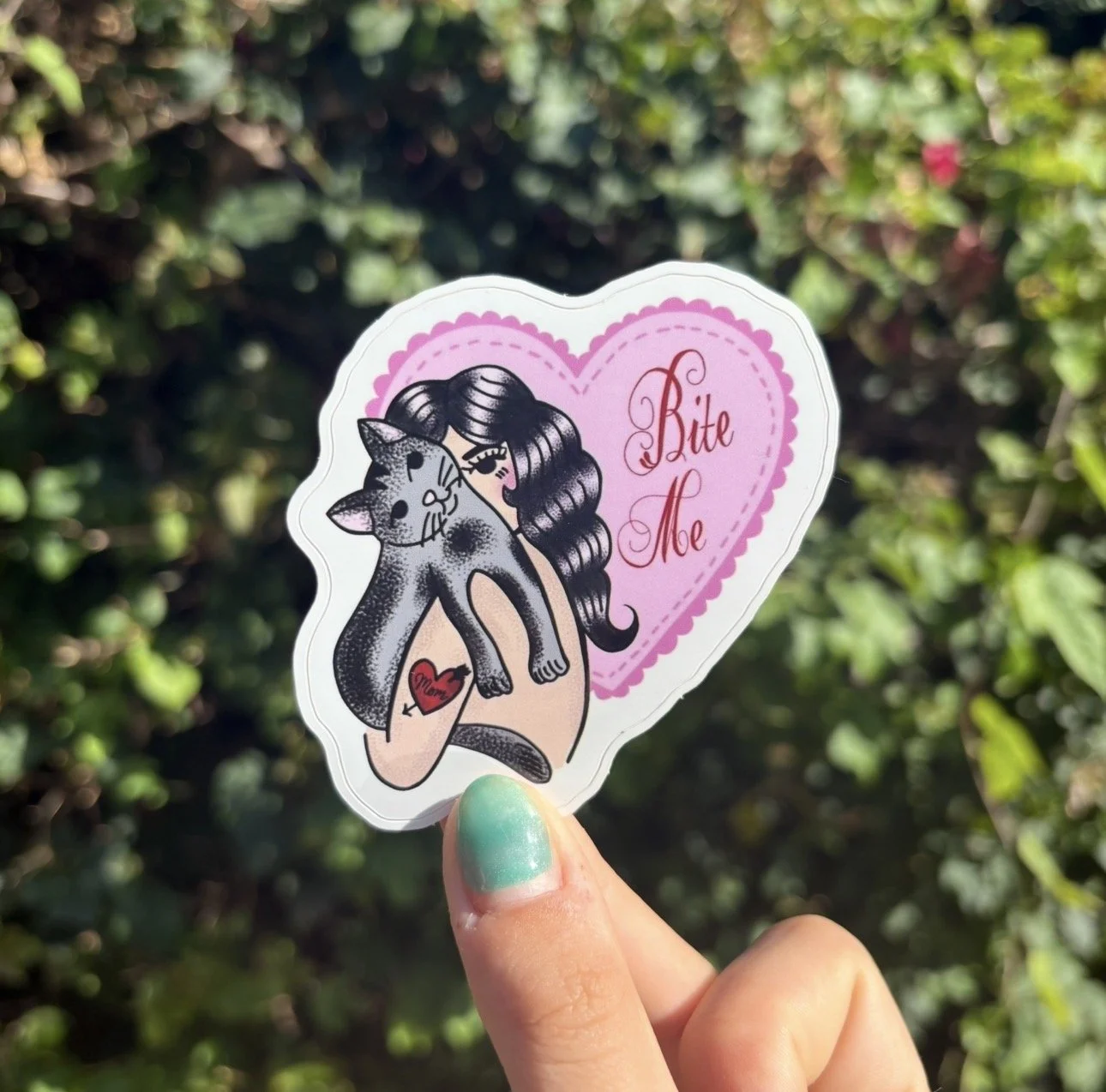 "bite me" sticker