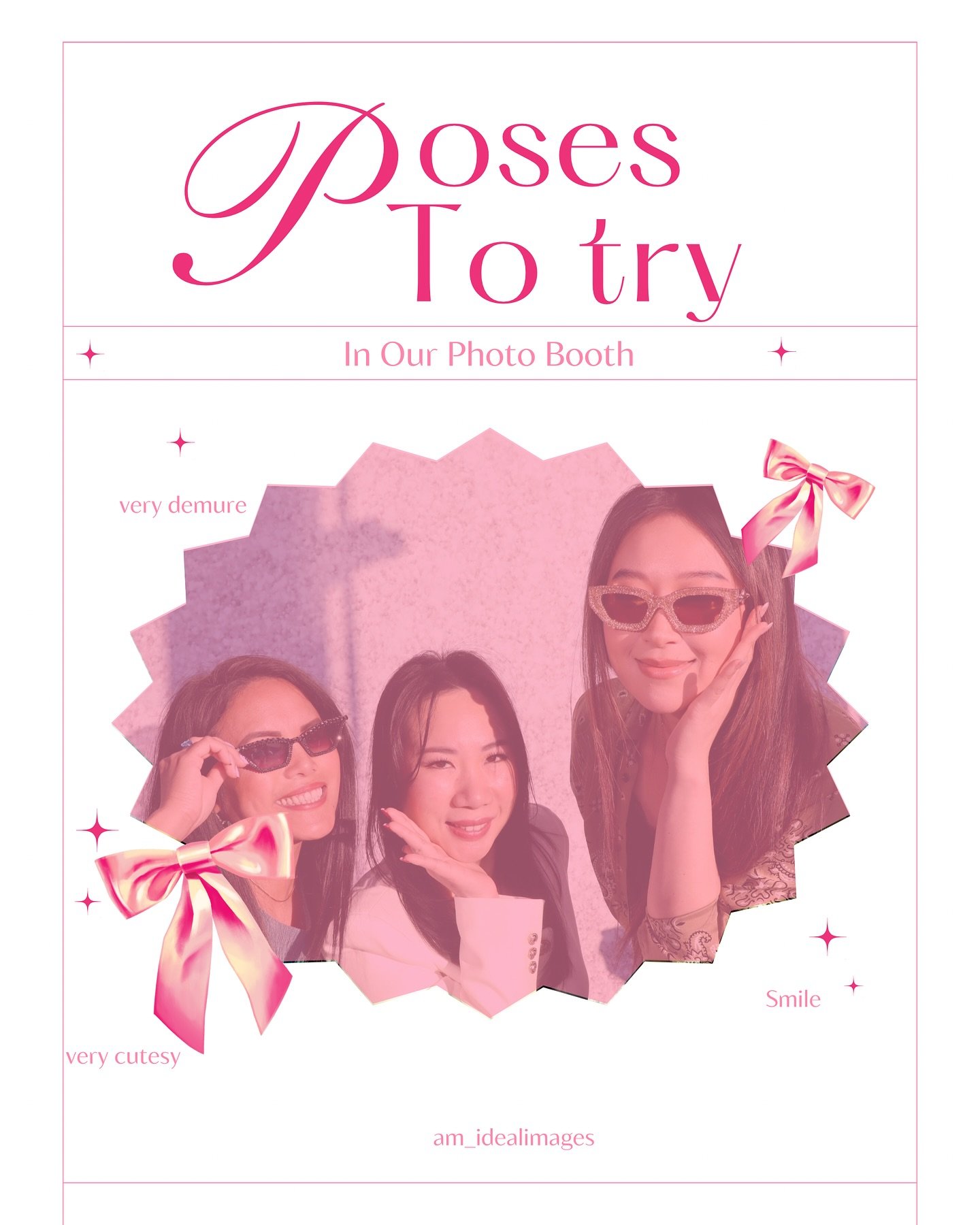 ✨Here are some poses you can try in our Photo Booth 📸✨
📆Thinking about booking but not sure what is right for you. Send us a DM ! We’ll answer any questions!
📲Call/ Text us at (206)-771-7537, Dm, email 📧 @am_idealimages
#am_idealimage