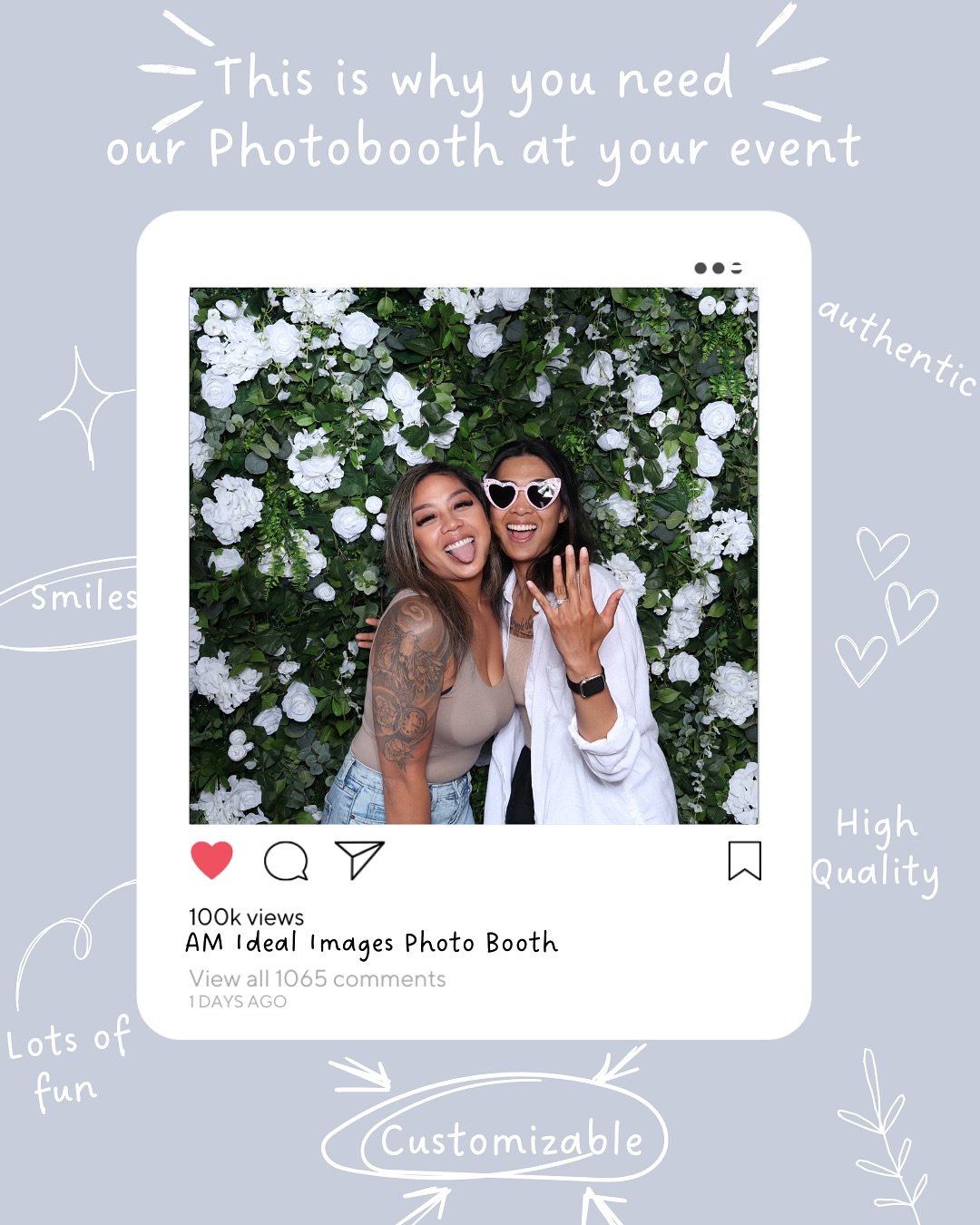 Your event called… it wants our photobooth! 😉📸 Swipe to see how we turn moments into memories!
📸 Not sure which photobooth package is right for your event?
Let’s find the perfect fit — we’re just a DM away!
💬 Message us