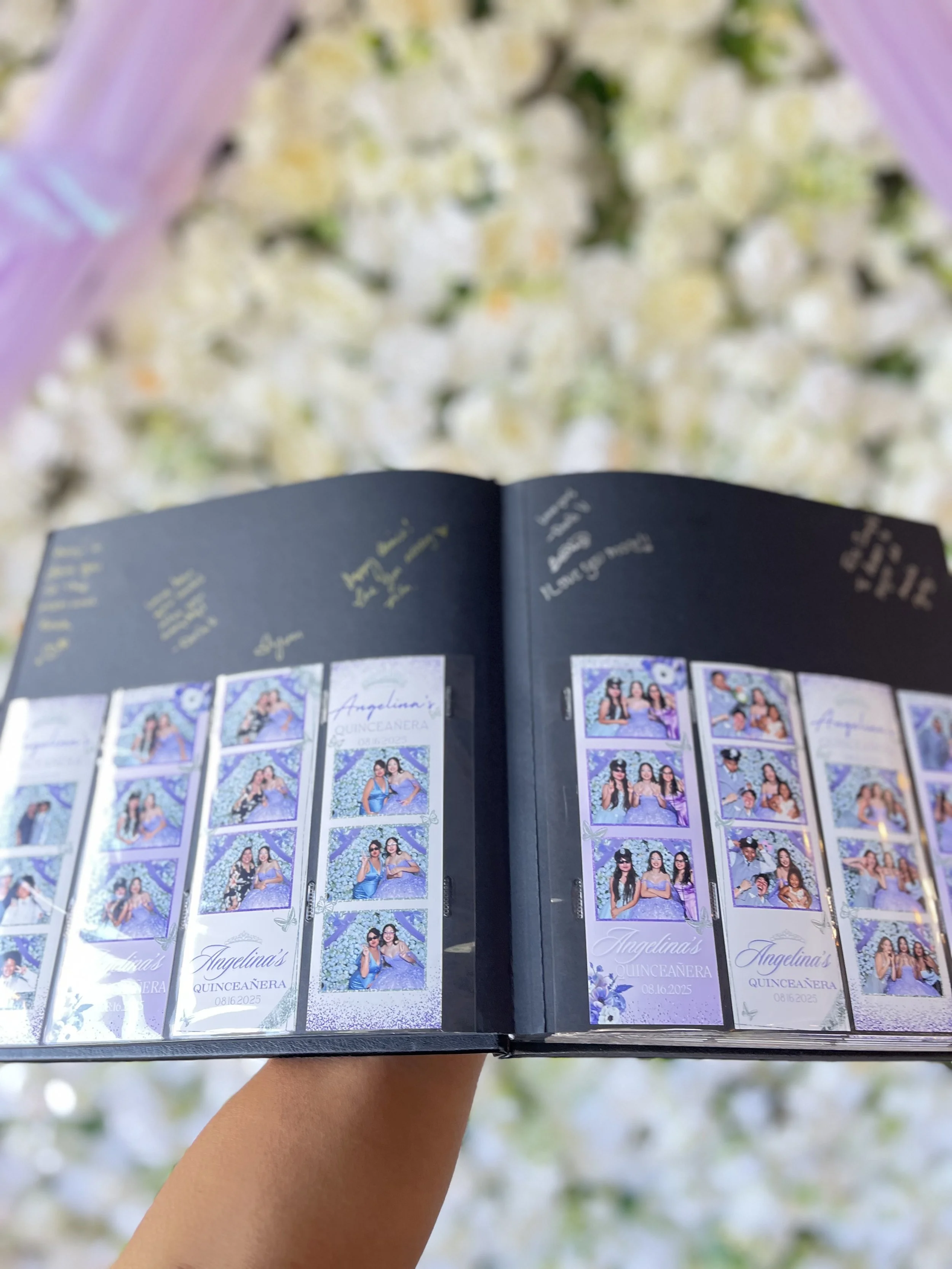 Photo almbum with photos and written hand messages