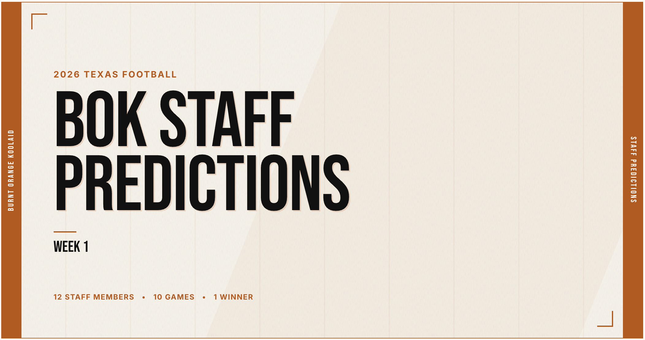 Staff Predictions - Week 2