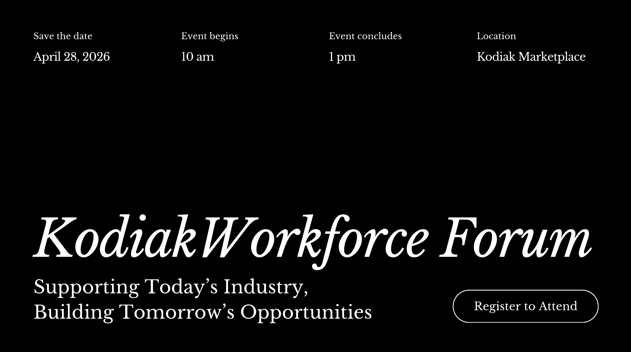 Kodiak Workforce Forum to Connect Industry, Education, and Opportunity