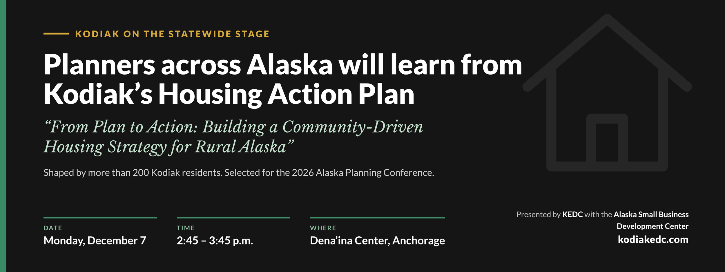 Kodiak's Housing Action Plan takes the statewide stage