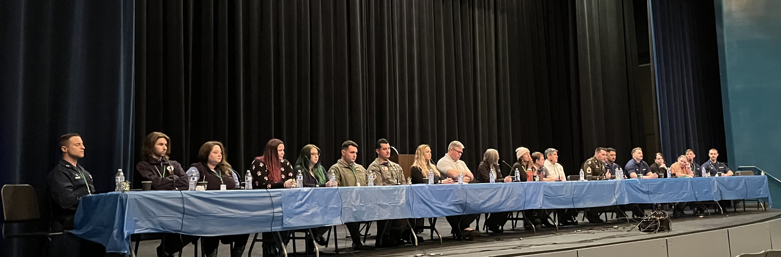 More than 24 representatives serves as panelist on Day 1 of Career Expo answering questions and providing information for students.