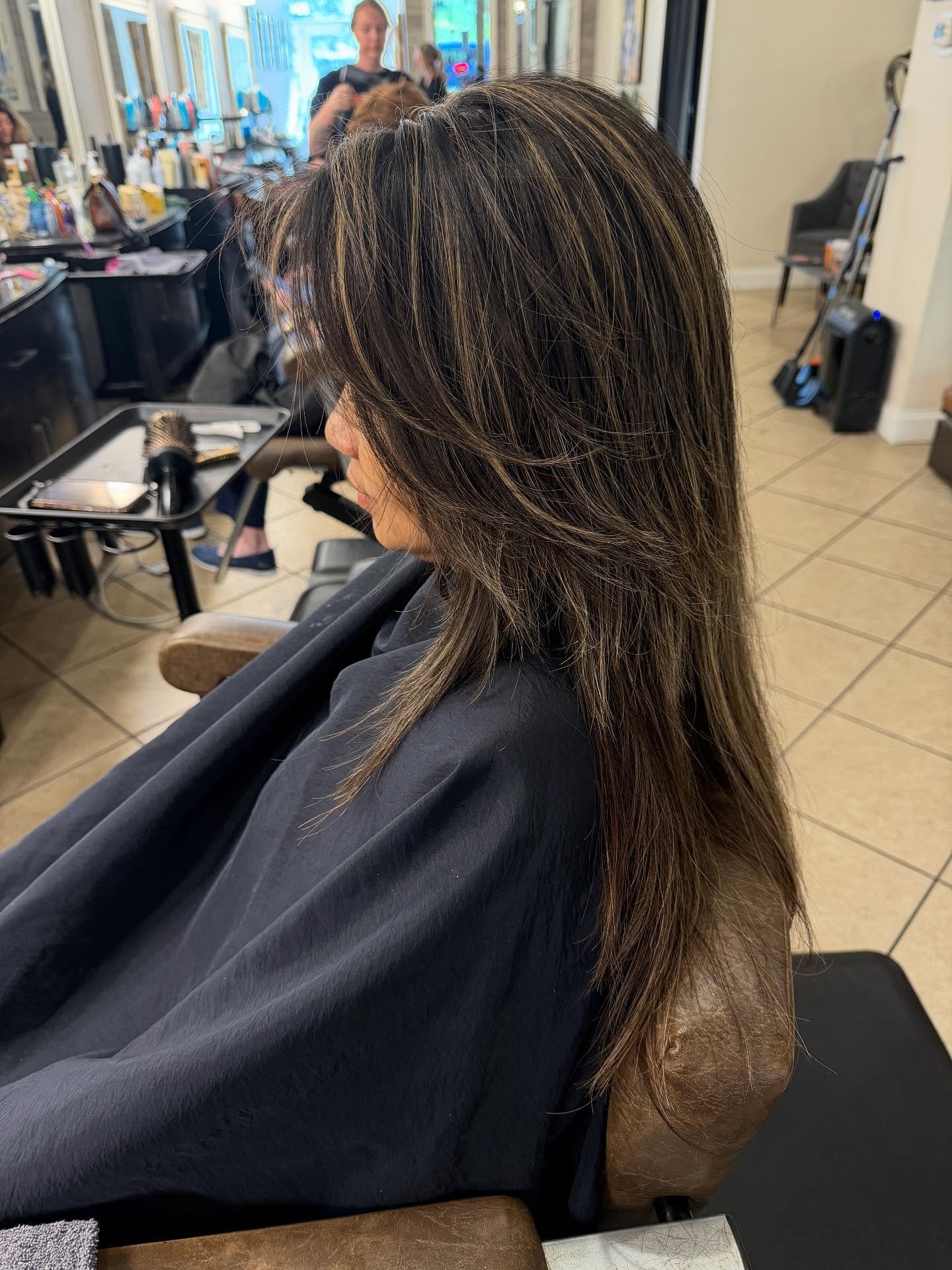 A partial highlight by Amber ❤️ if you would like to book with Amber, or one of other amazing stylist, call 843-757-6245 or visit salonceleste.org #Highlights #Bluffton #ABeautifulU #HairSalon #NailSalon