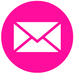 Pink circle with a white envelope icon in the center.