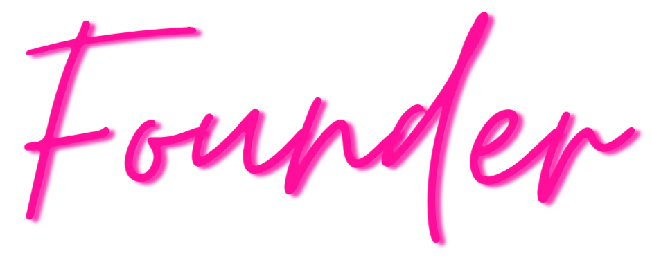Pink graffiti-style text of the word 'founder' on a red background.