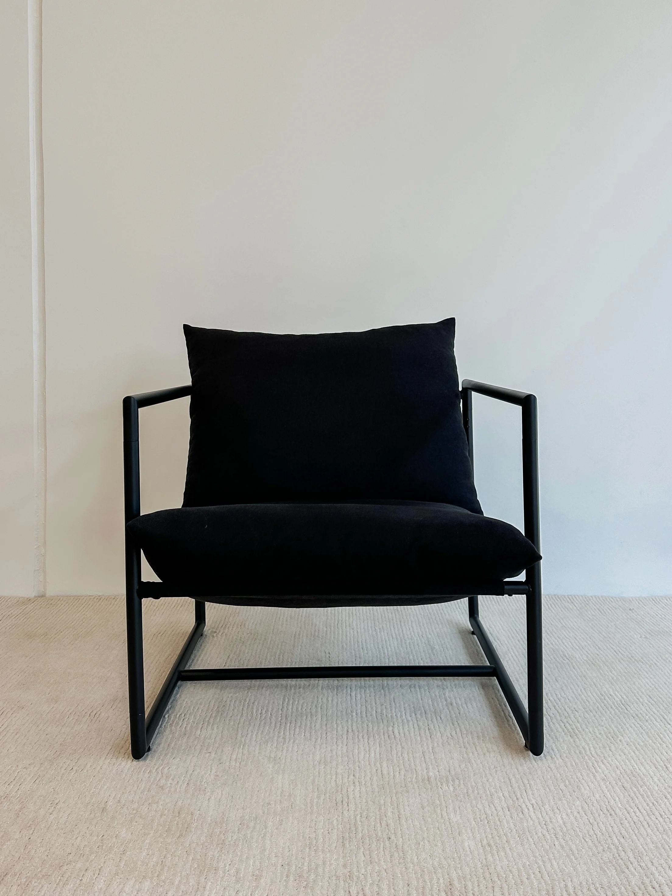 Black cushion Sling chair (x2)