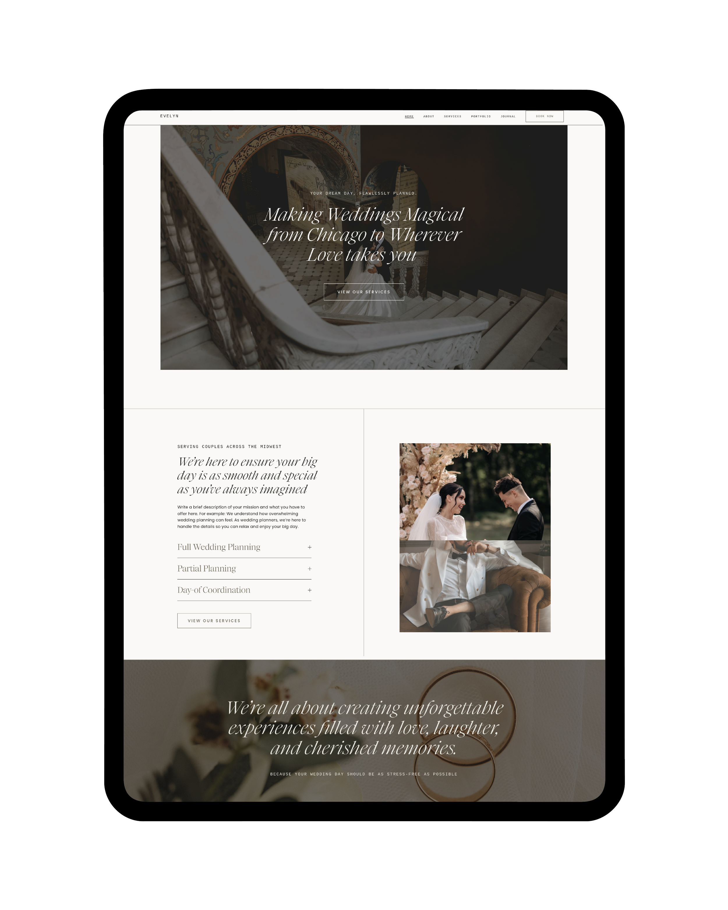 Elegant Squarespace Website Template for Photographers and Wedding