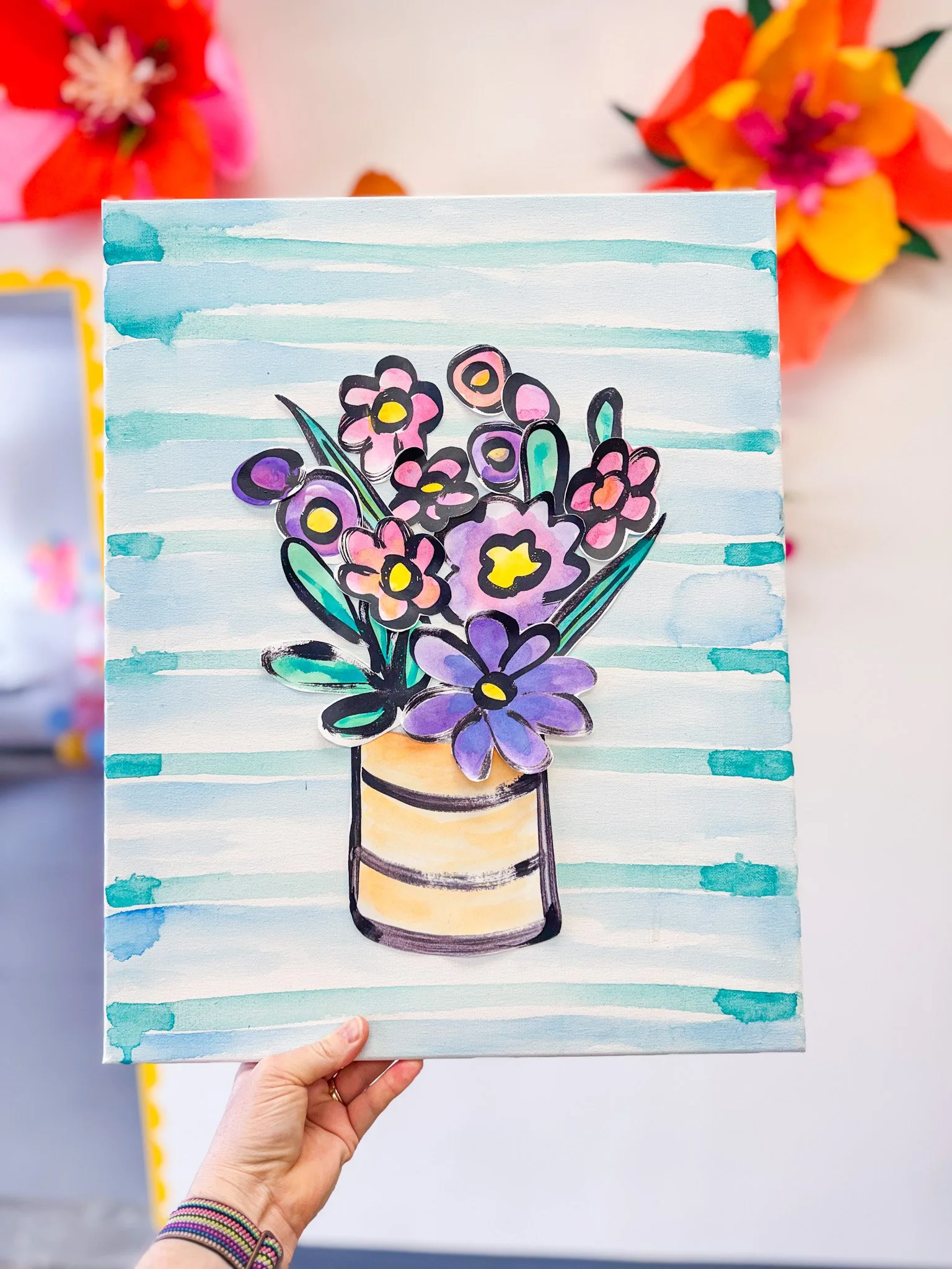 Mom + Me | Canvas Floral Painting