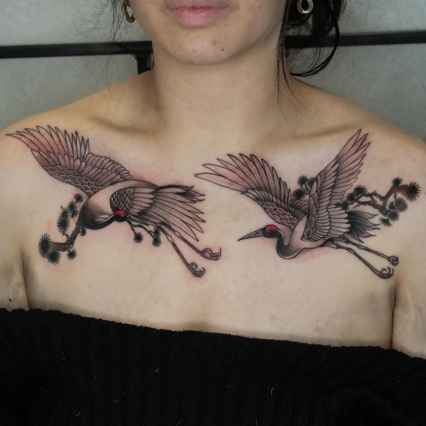 Cranes by @wayan.tattooer 

Please send him a direct message to enquire about any tattoo needs 

#japanese 
#irezumi
#cranetattoo
#japanesetattoo
#traditionaljapan