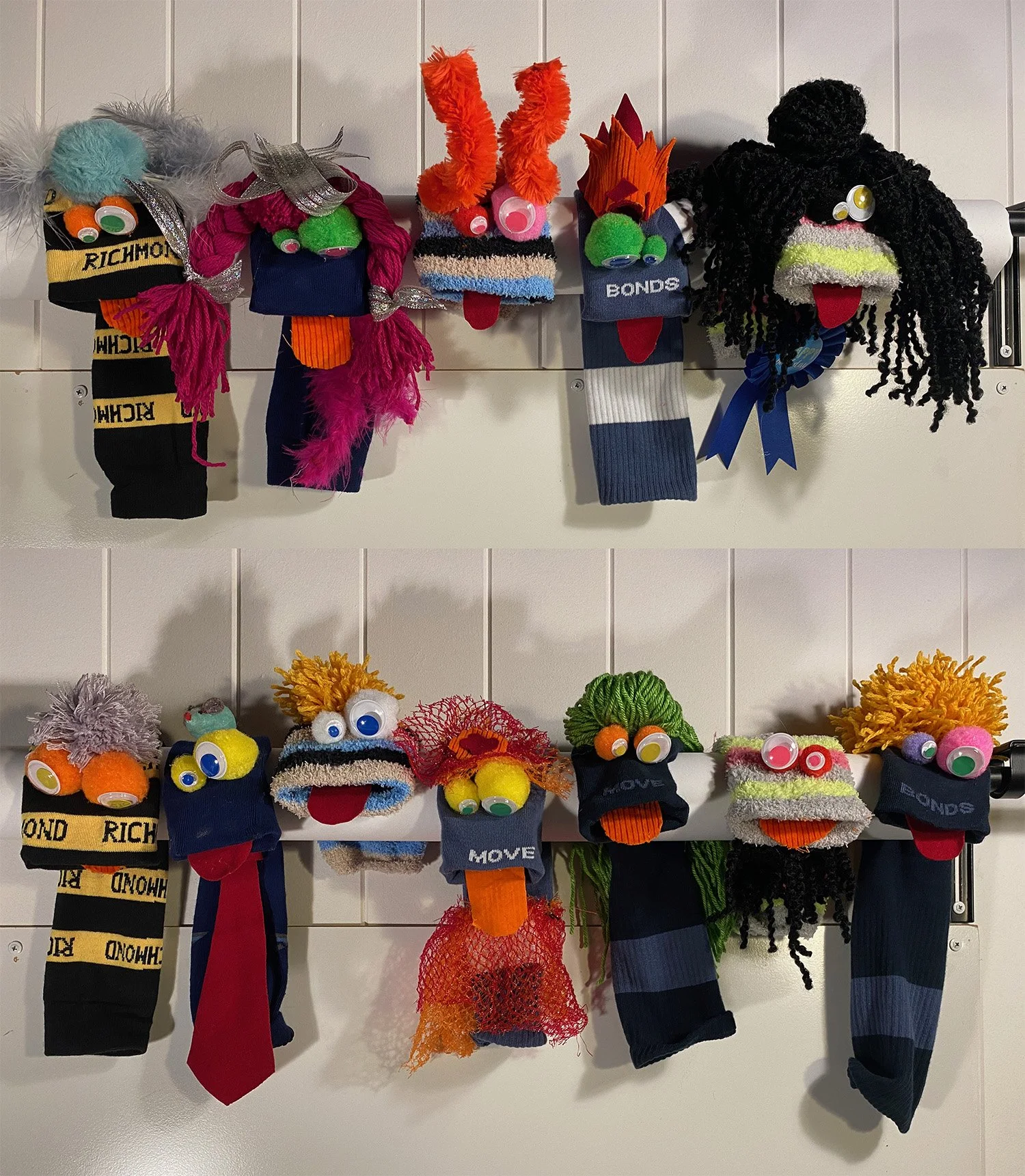 Original sock puppets made to singalong to 'Hey Jude' in the front bar of The Retreat Hotel Abbotsford