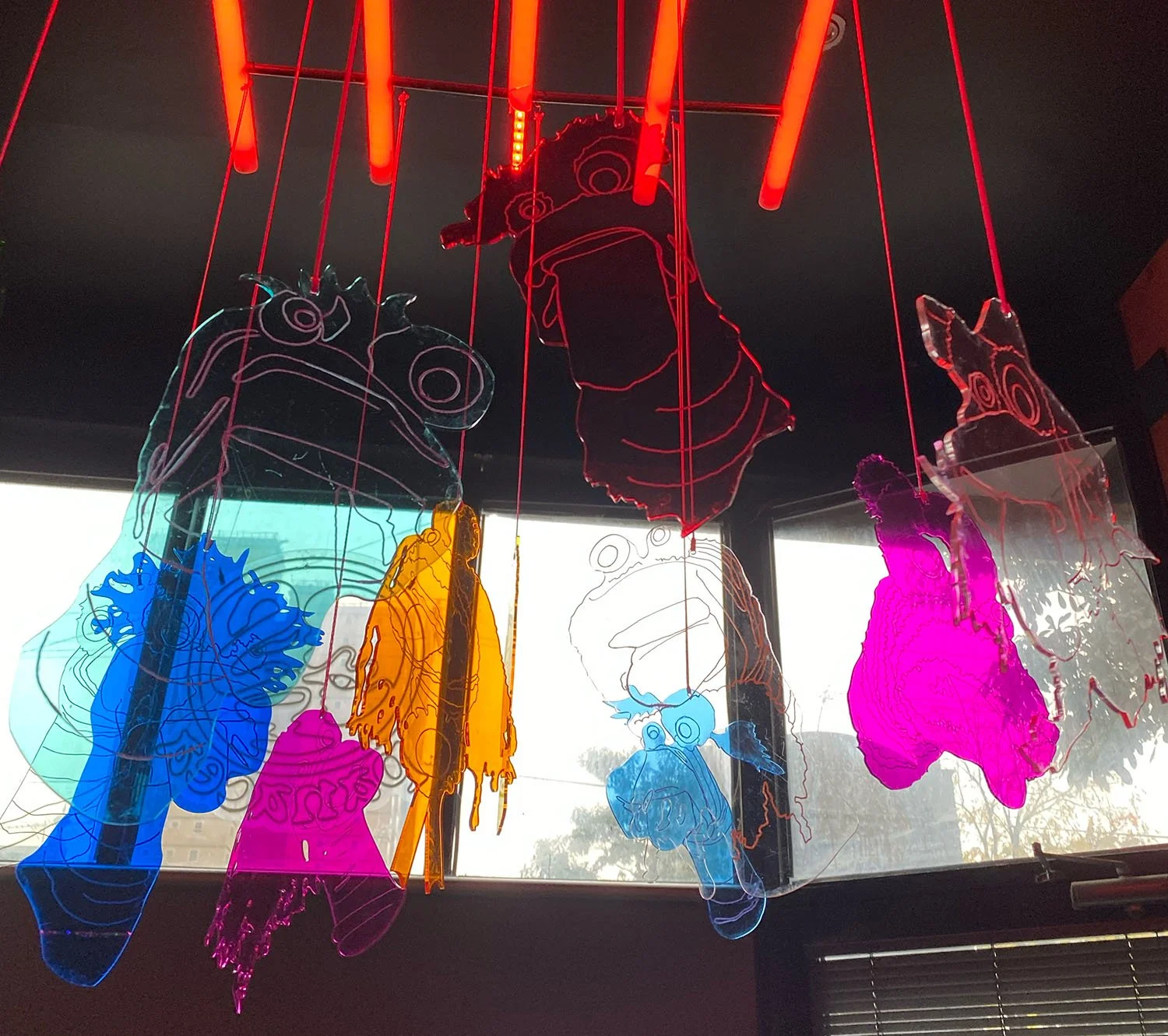 Sock Puppet Silhouettes, Mobile, 50x80x60