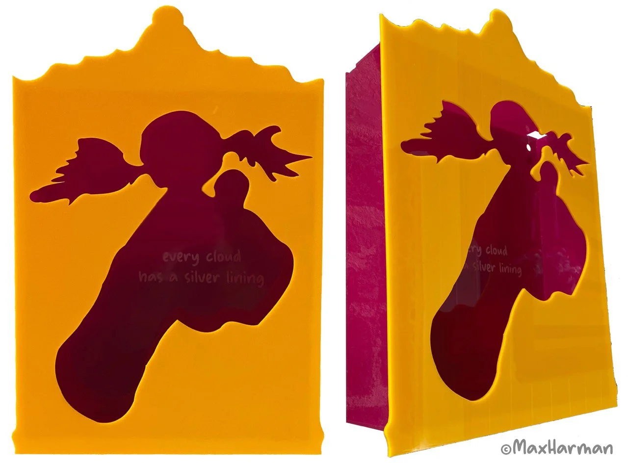 Every cloud has a silver lining, Acrylic Sheet 42x28x9cm