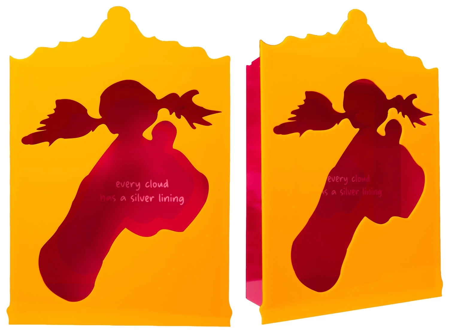 'Every cloud has a silver lining', Acrylic Sheet 42x28x9cm