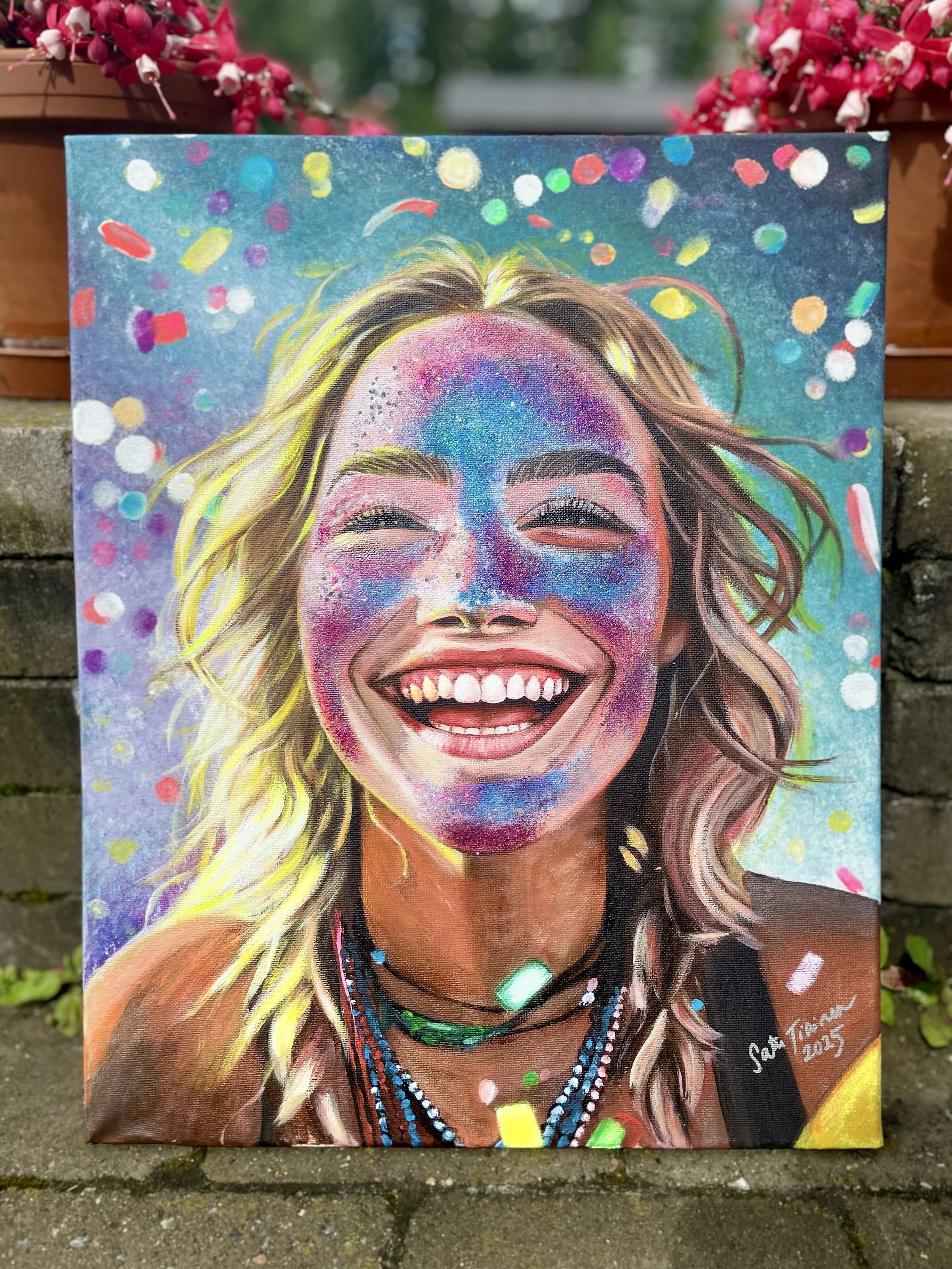 Festarikesä!, 2025
Akryyli ja glitteri kankaalle 40 x 50 cm
170,00€