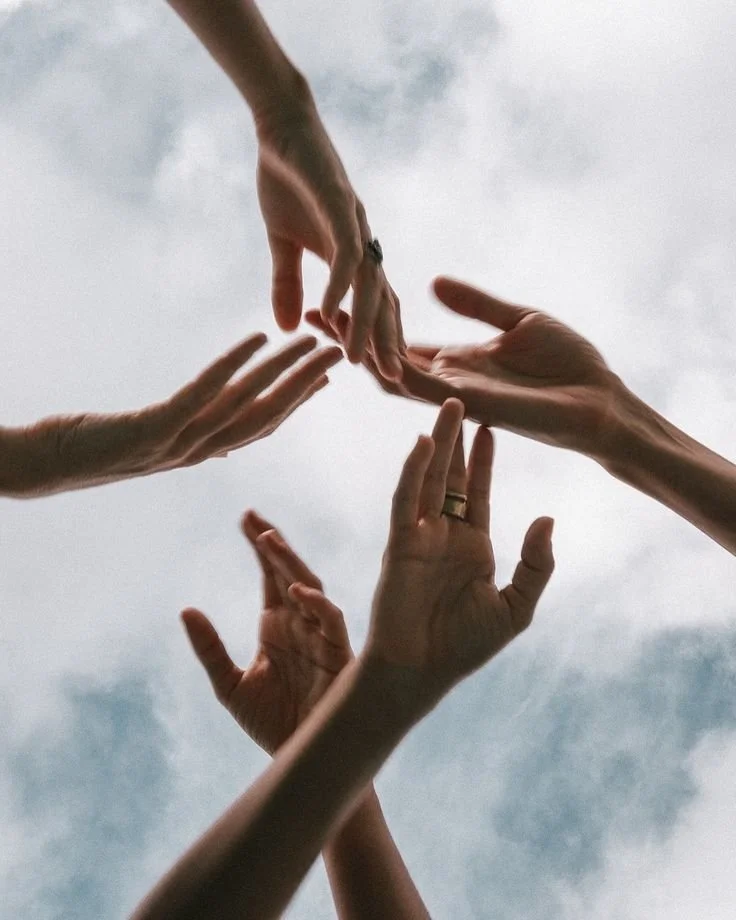 hands collaborating womens hands together community galilea