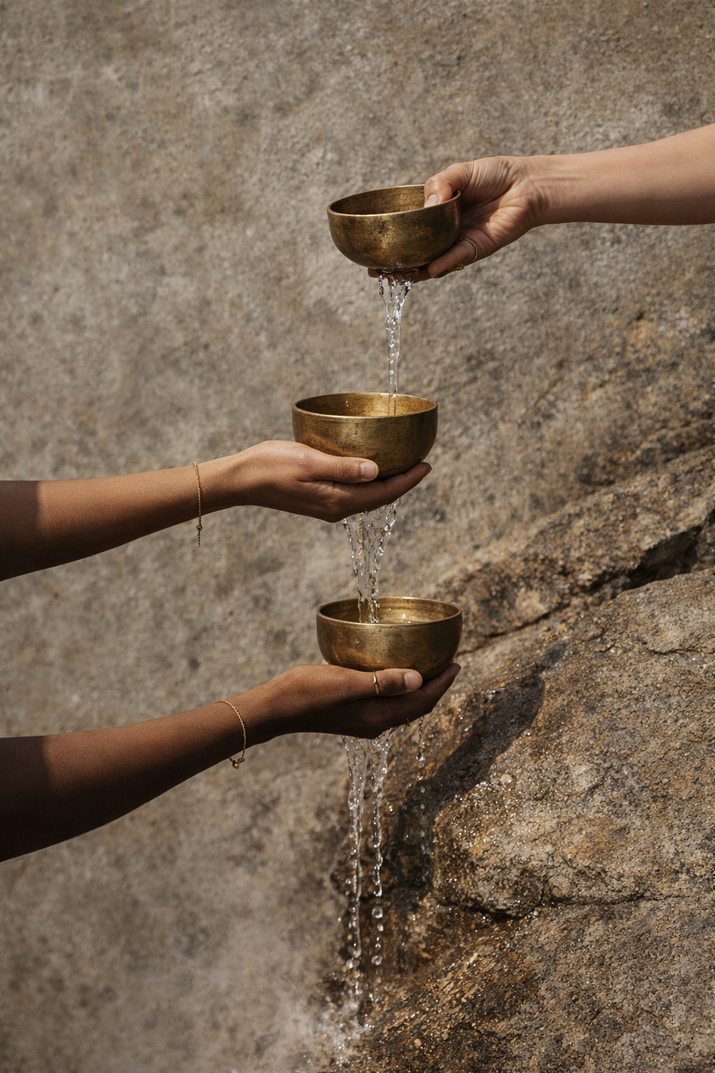 bowls passing water community sharing galilea community
