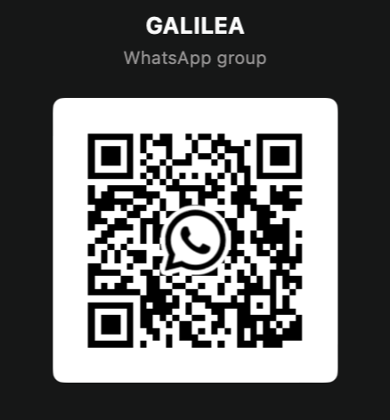 QR code for WhatsApp group named GALILEA