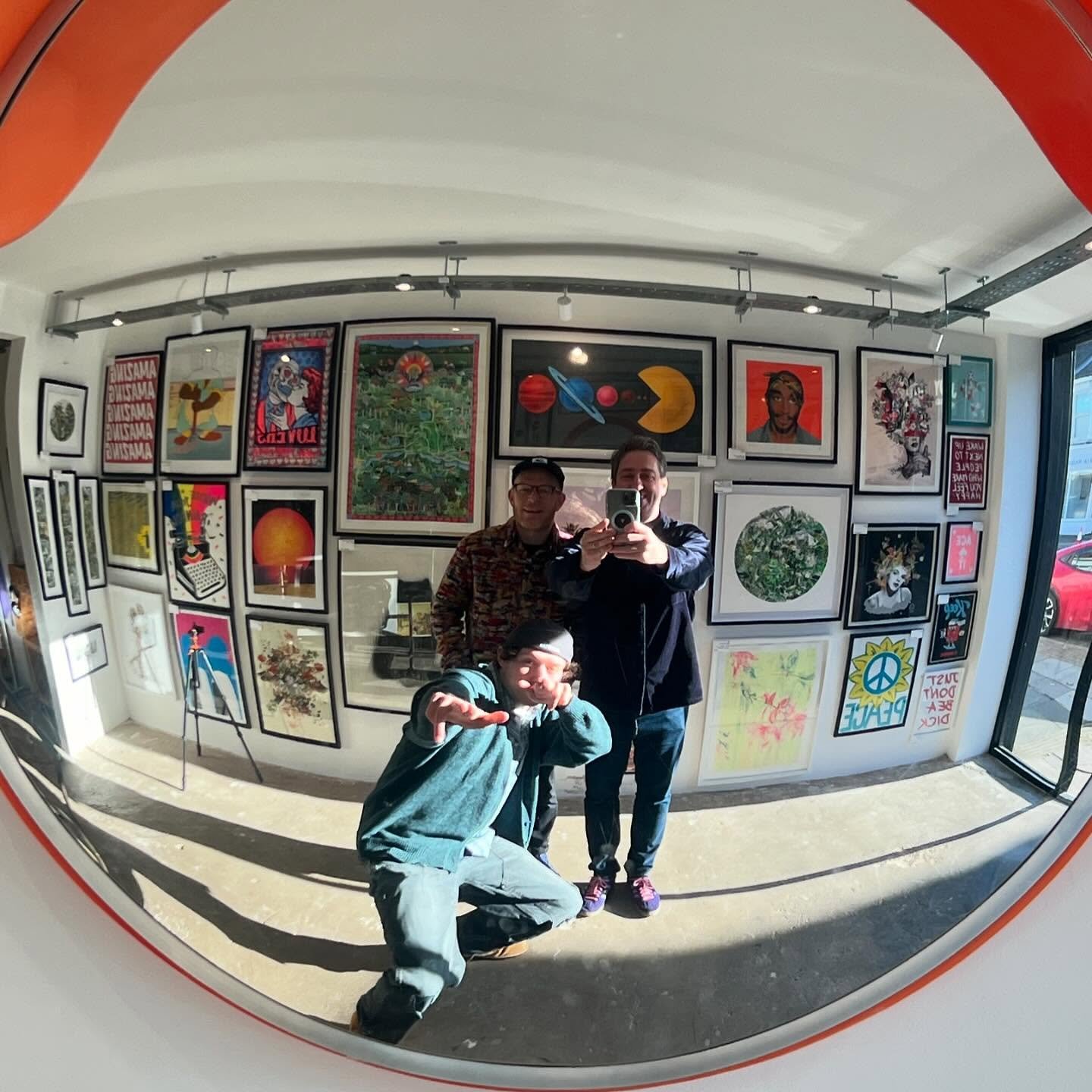 What a great way to spend a morning. Thanks to the awesome Tom and Lewis for showing me round @joyfantasticart in Southsea. Art gallery meets vinyl store - what could be more perfect? Thrilled that they want to stock my prints. Look out for them in t