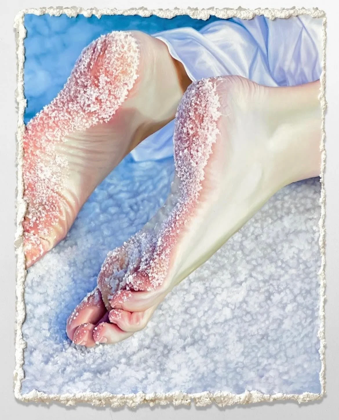 Well Done, Thou Good and Faithful Servant, oil on panel, framed with salt by @hayleylabrummorrison 
.
.
.
.
.
.
.
#contemporaryart #contemporarypainting #featuredartist #artistfeature #painting