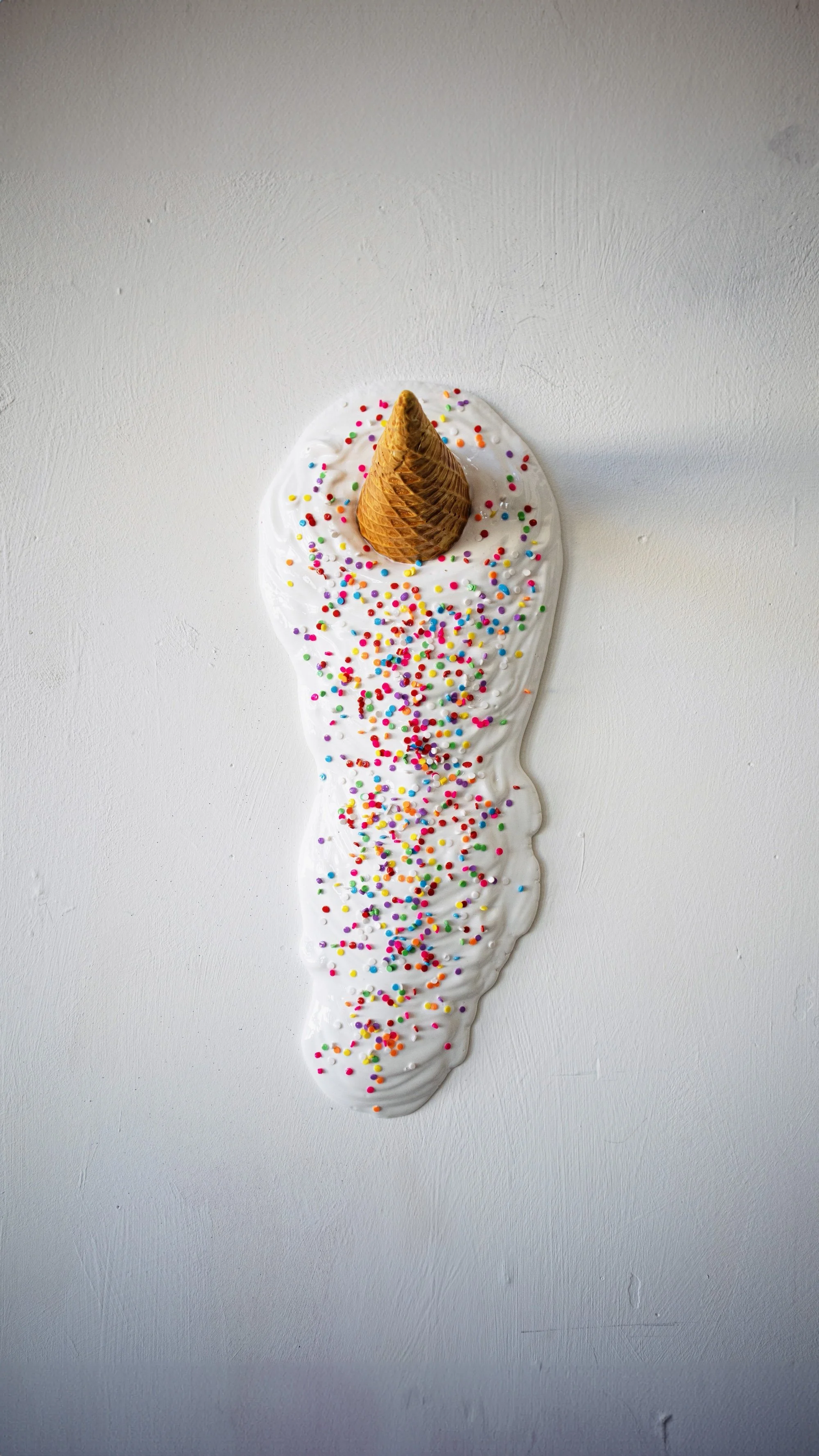 Dropped Cone (White Dots)