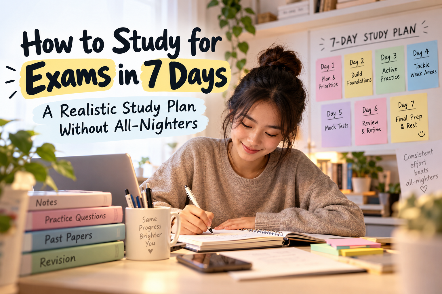 How to Study for Exams in 7 Days: A Realistic Study Plan Without All-Nighters