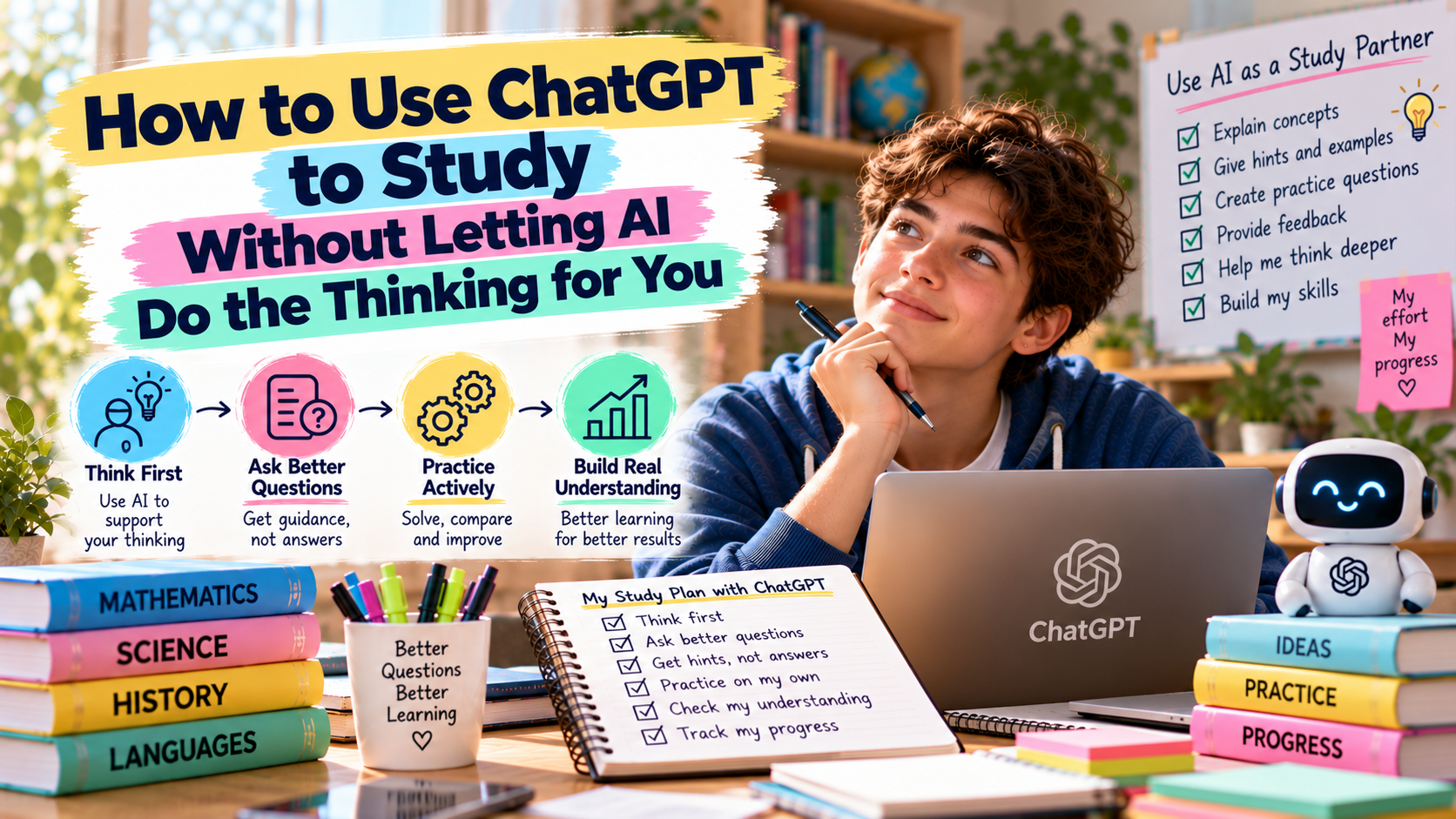 How to Use ChatGPT to Study Without Letting AI Do the Thinking for You