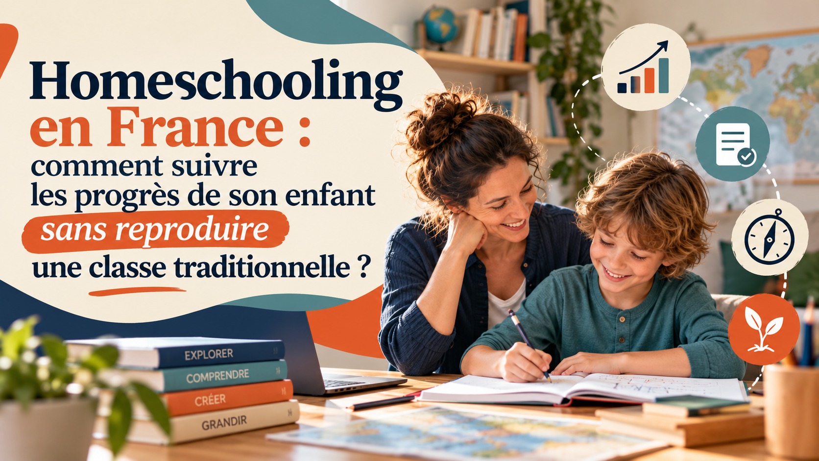 Homeschooling en France : comment suivre les progrès de son enfant sans reproduire une classe traditionnelle ?