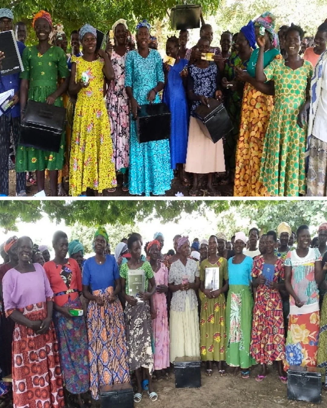 Over the past month, the Cents for Seeds team has conducted VSLA (Village Savings &amp; Loan Associations) training for 518 women new to the program 🎉Pictured here are the women of Opejal and Kai Parish receiving their VSLA kits, complete with a sav