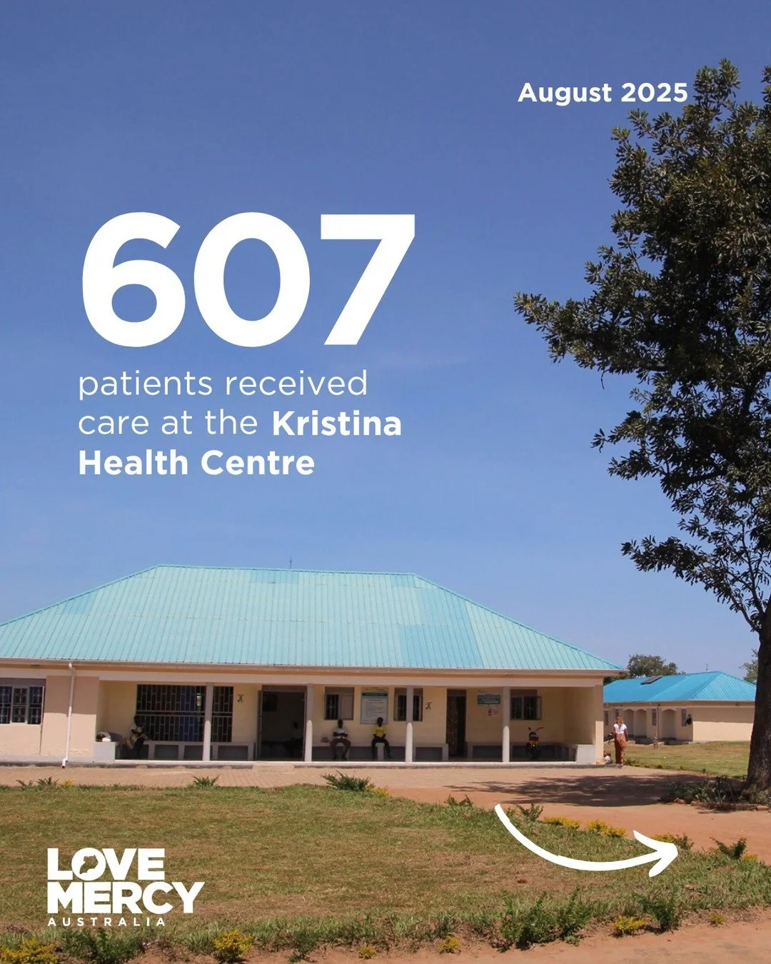 August was a challenging month for the team at Kristina Health Centre with extreme rainfall cutting off major access roads, making it difficult for many patients to reach the clinic.
Our ambulance and outreach vehicle were also unable to access many 