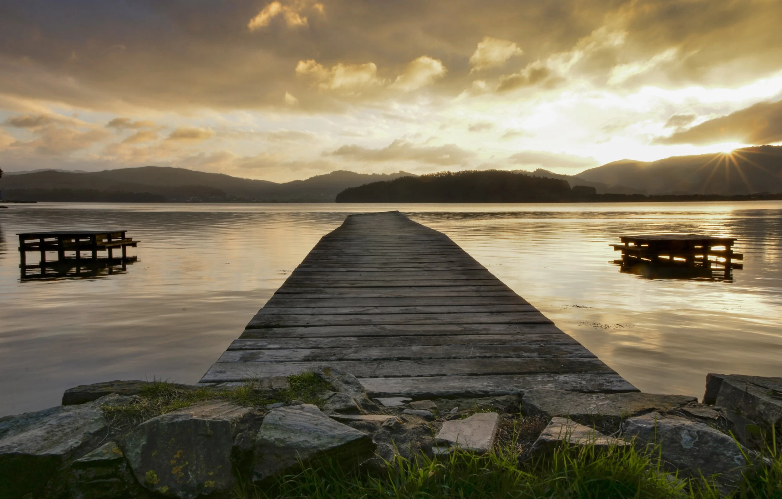 Vista de un atardecer en El Murio, Ortigueira, Galicia