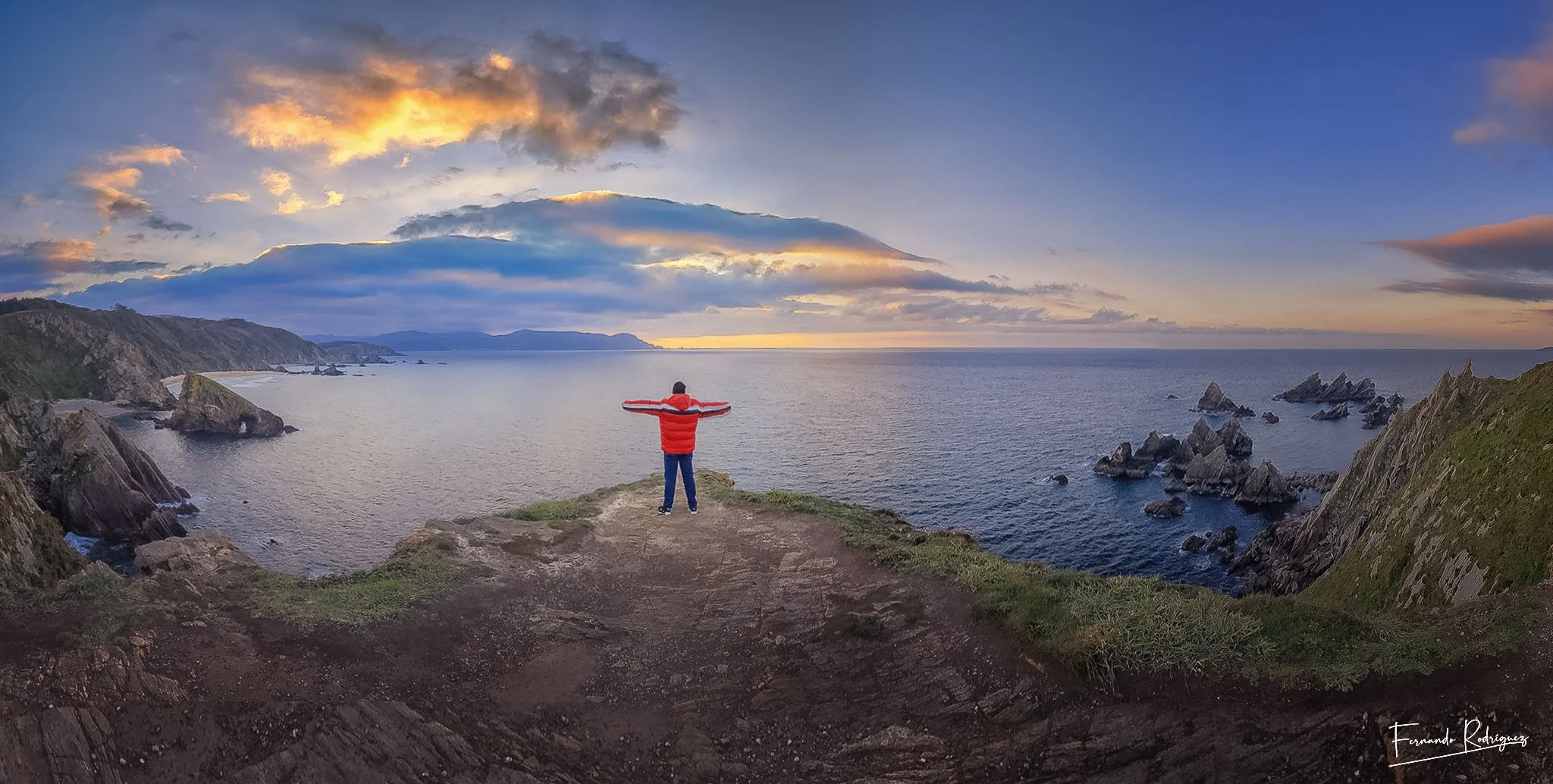 Panorámica de los acantilados de Loiba, Ortigueira, Geoparque Cabo Ortegal, Galicia