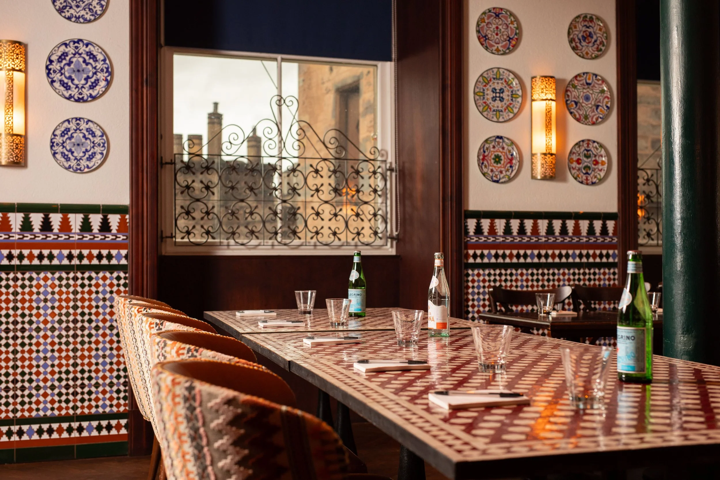 Meeting room set up in Cafe Andaluz, George IV Bridge restaurant