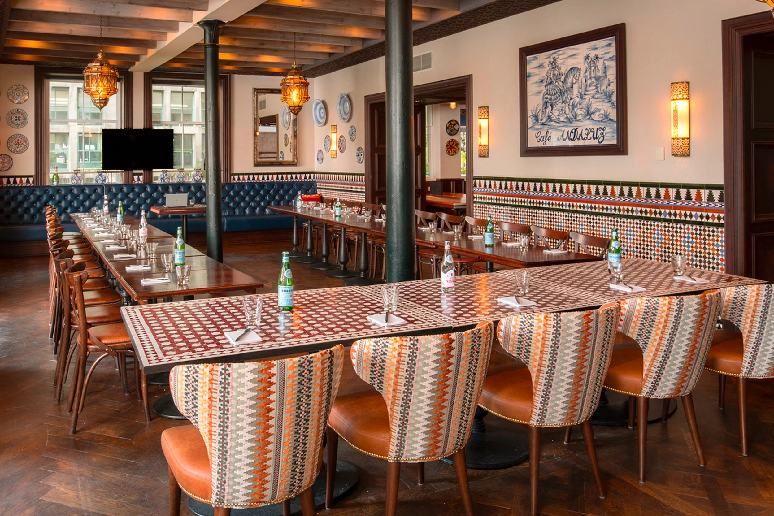 El Granero meeting room set up in Cafe Andaluz, George IV Bridge restaurant