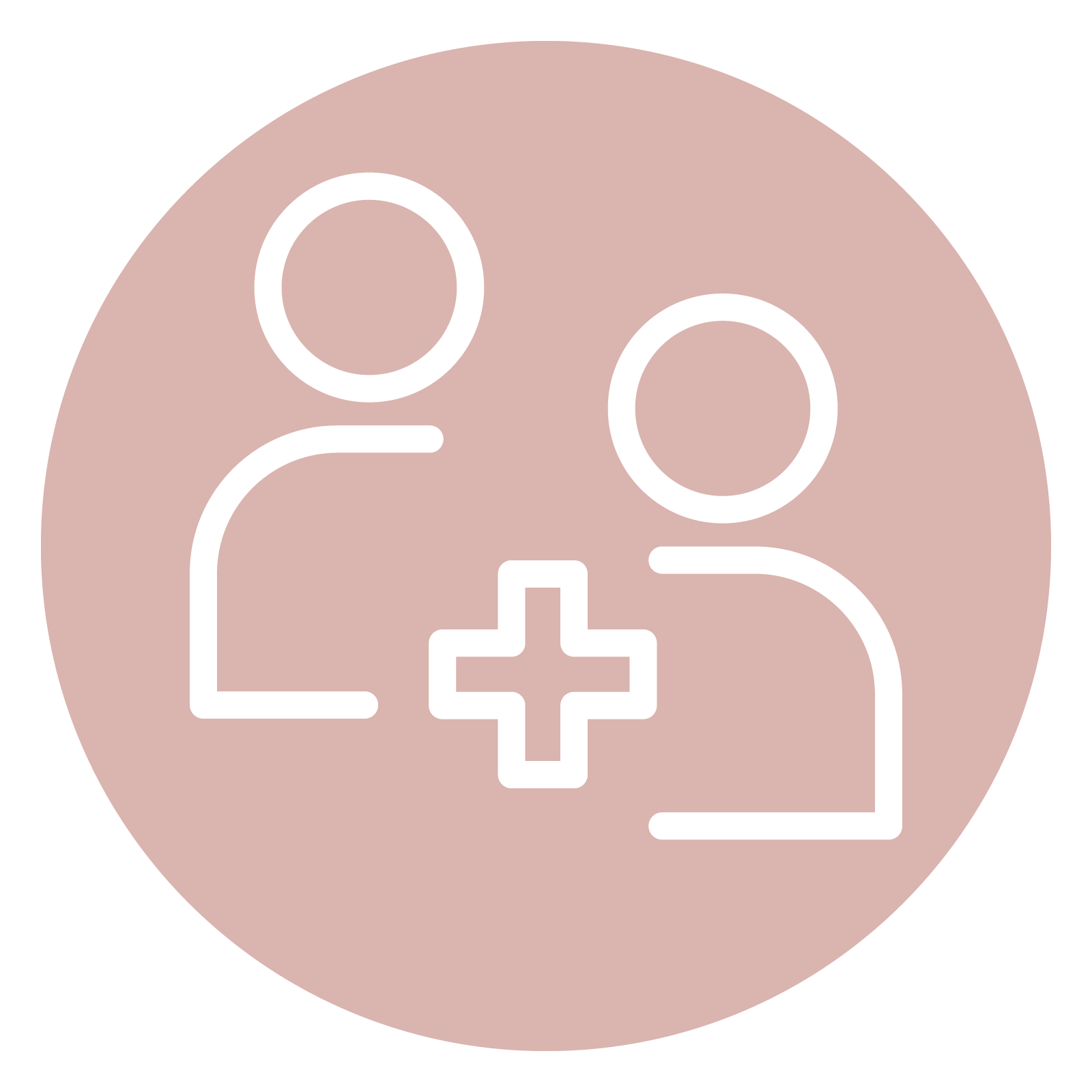 People and plus mark icon to represent capacity building