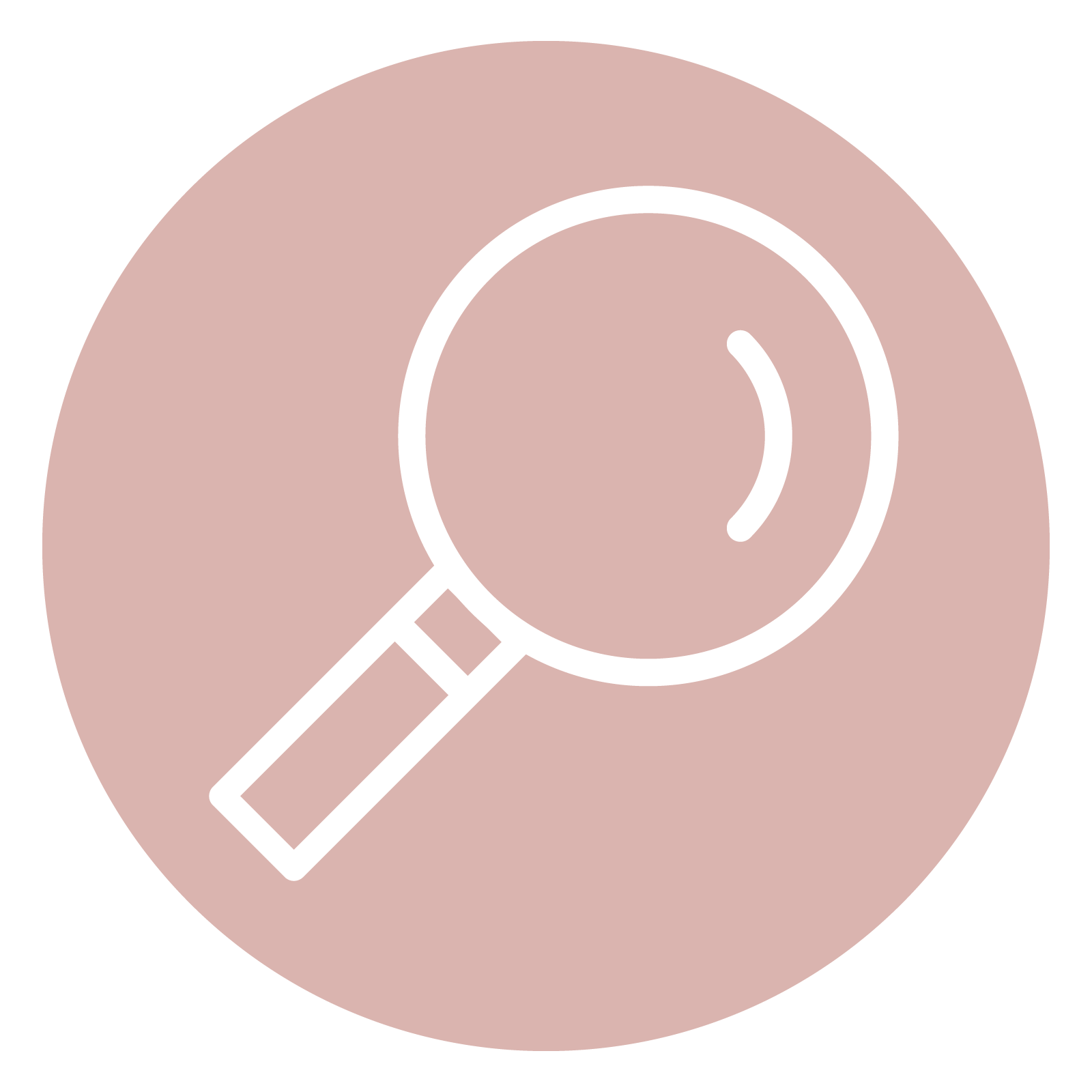 Magnifying glass icon to represent patient finding