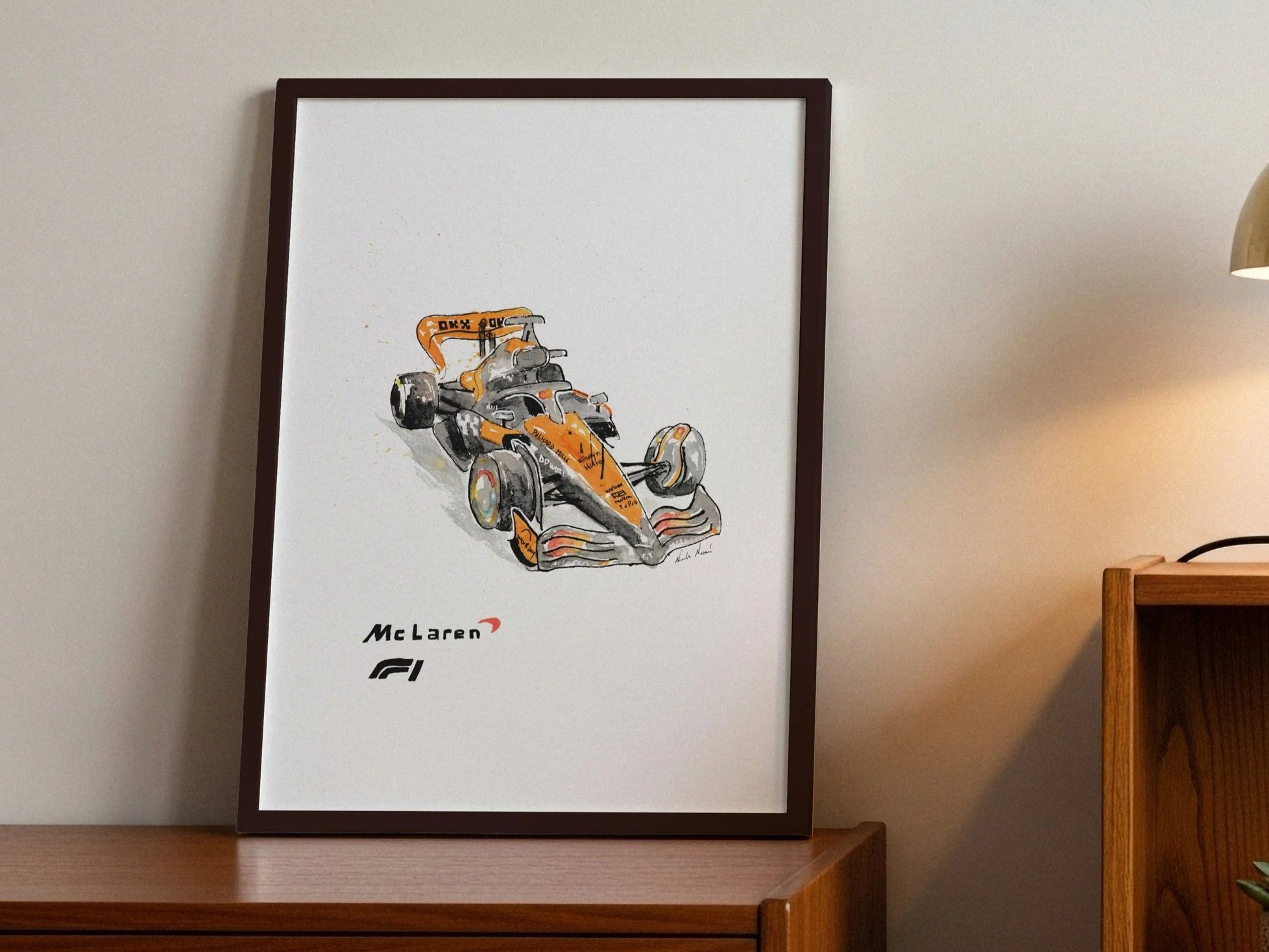Drawing a McLaren Formula 1 Car Live in 90 Minutes: An Urban Sketching Challenge