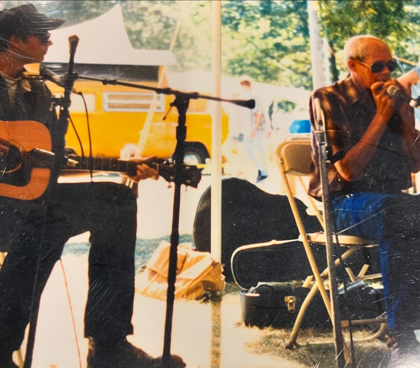 Me and Spider back in 1998. His first show after his triple bypass surgery. My first festival. It was @hiawathamusic . He was a massive influence on me. Still is. Tonight we&rsquo;ll play a tribute to him @pnahall for our 8 o&rsquo;clock Art-A-Whirl 