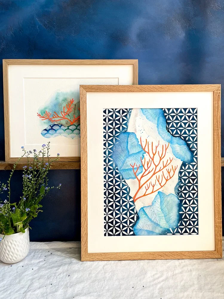 h-blanchard-aquarelle-corail-orange-algues-bleues-et-corail-orange-algue-verte.jpg