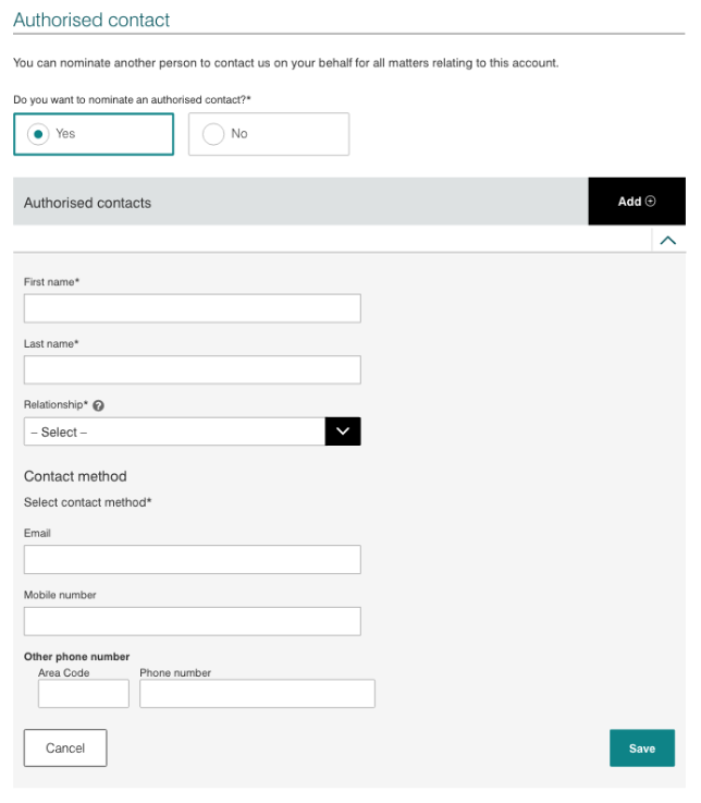 Government Finance Client - User form page