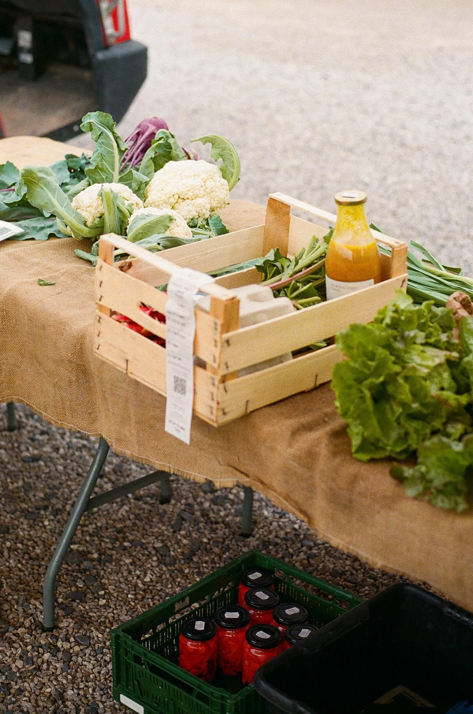 cagette de légume, marché local de sainghin en mélantois