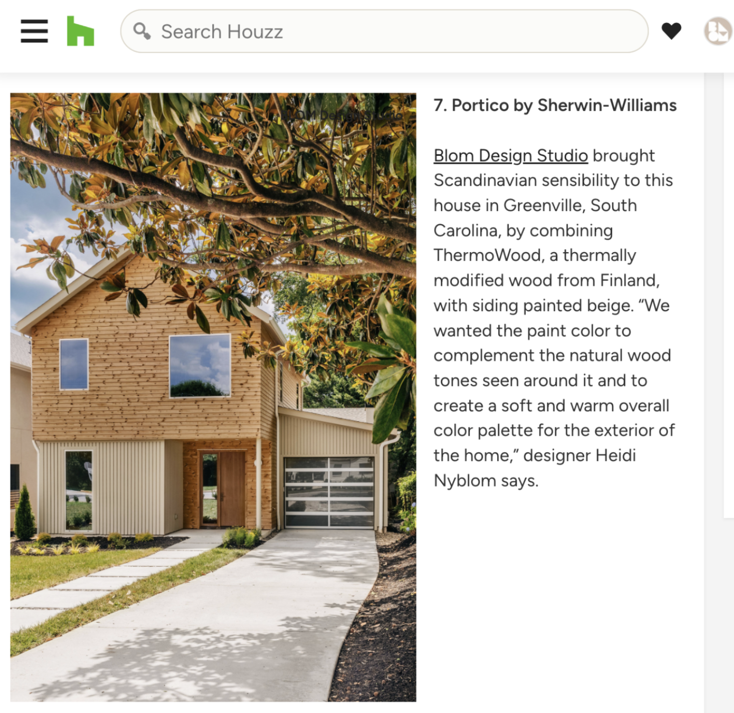 Houzz ‘8 Warm and Welcoming Beige Paint Colors for Home Exteriors’
