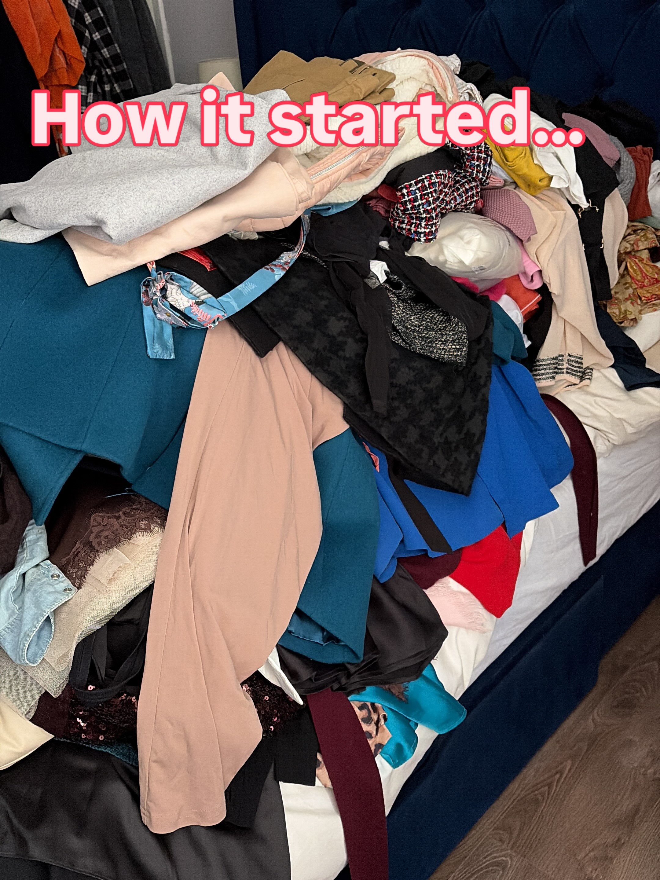 How it started. The midway point. Look at it now. 😌

Last weekend I ran my first ever Wardrobe Reset Challenge, and I wasn&rsquo;t going to ask anyone to do something I wouldn&rsquo;t do myself. So I cleared out my wardrobe right alongside the group