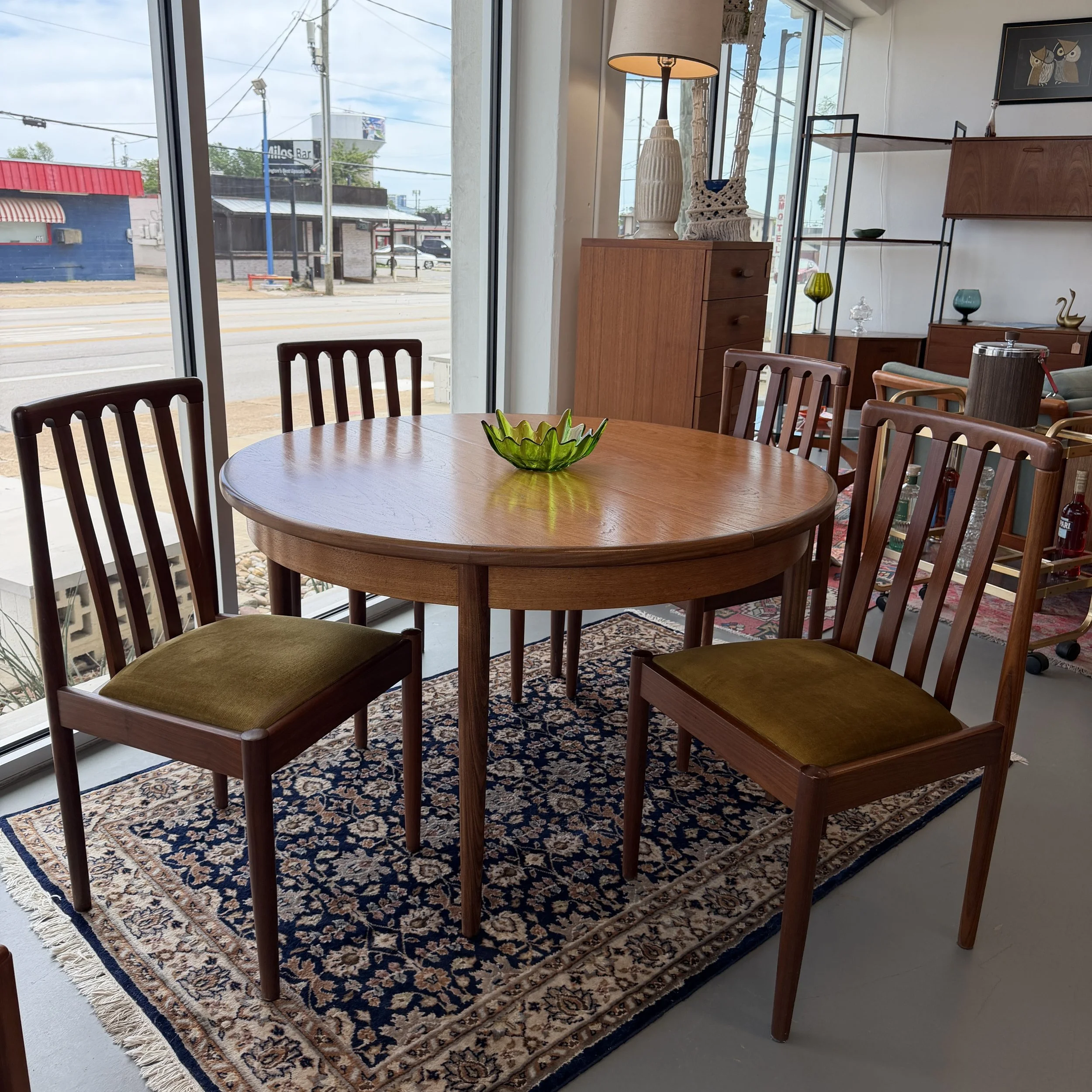 G Plan dining table with butterfly leaf