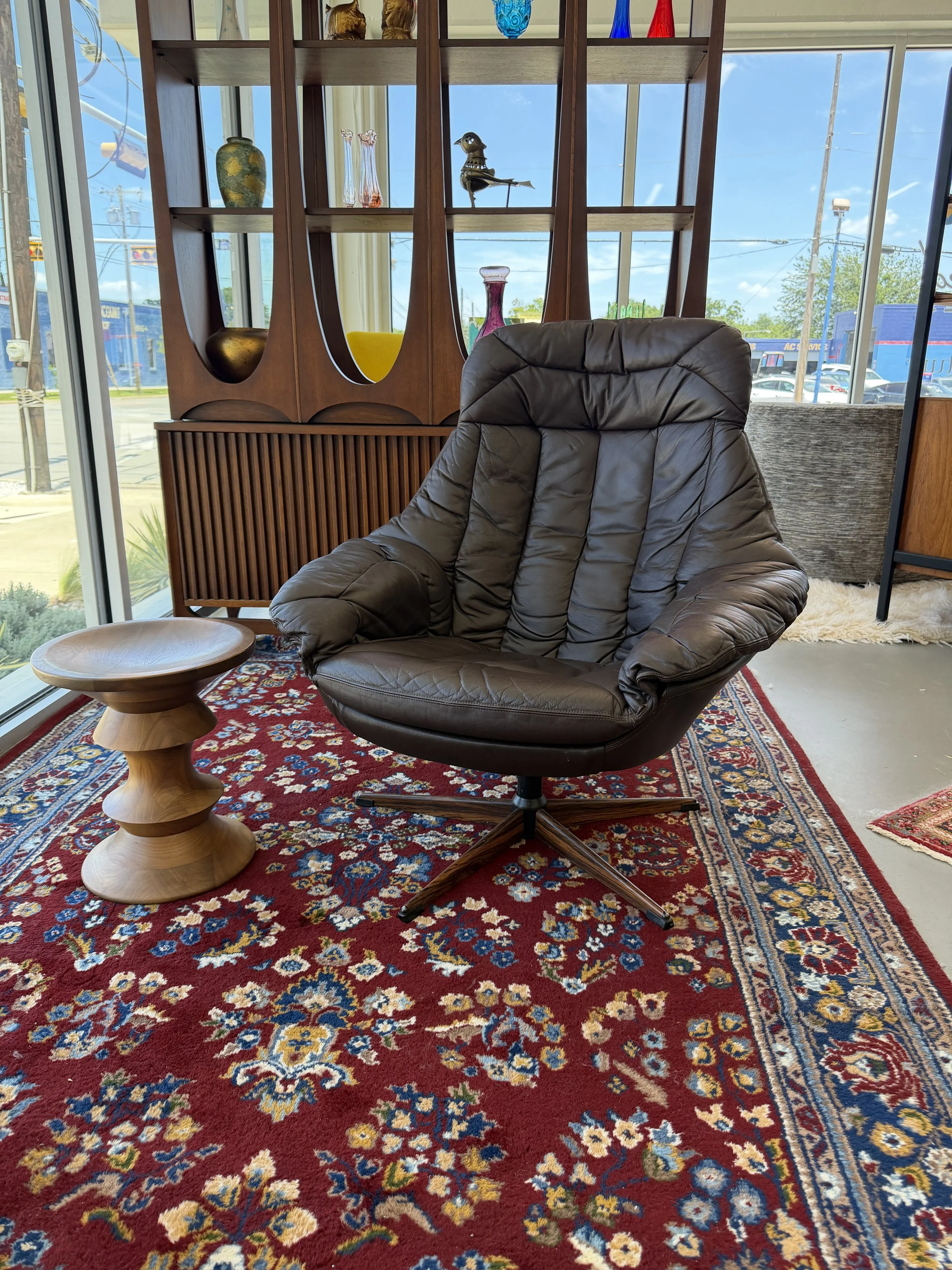 Danish leather lounge chair