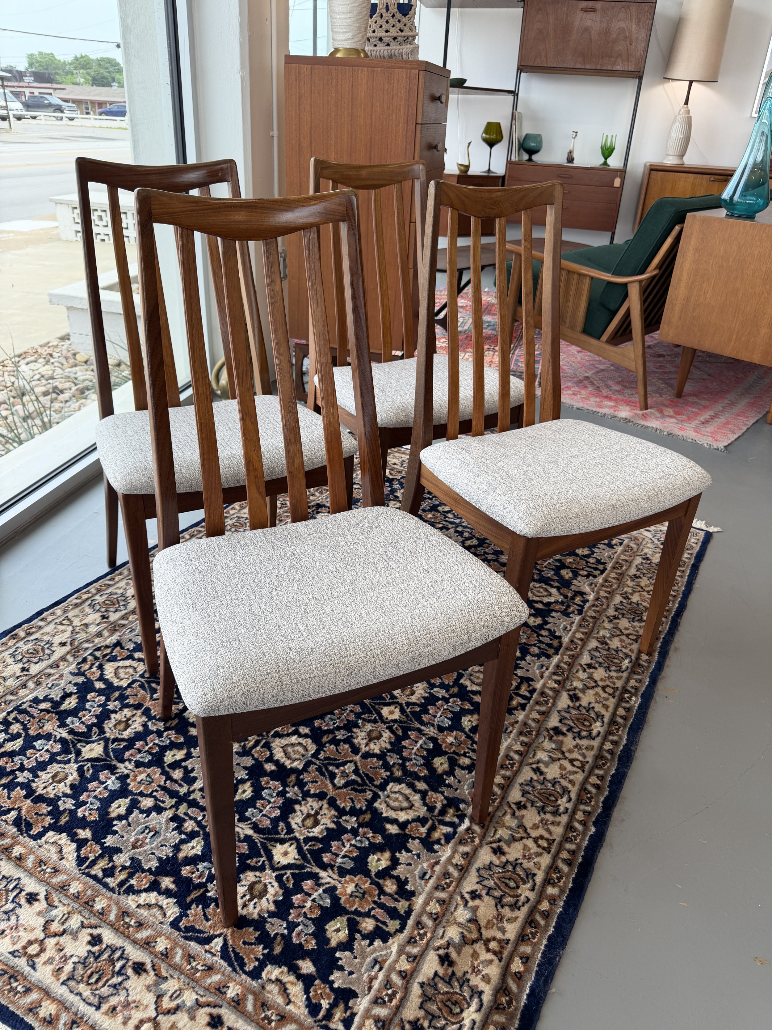 G Plan Fresco reupholstered dining chairs- 4