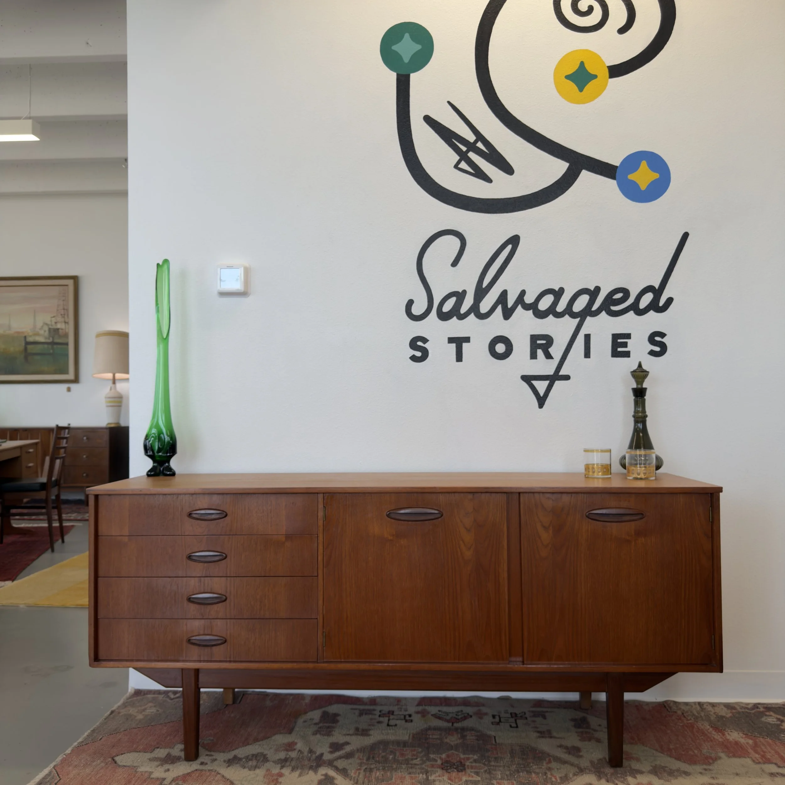 Mid-century teak credenza
